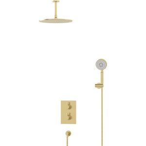 Radius Regendouche Inbouw | Lichtgoud 30 cm Regendouche Thermostatisch