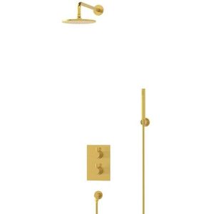 Radius Regendouche Inbouw | Goud 20 cm Regendouche Thermostatisch