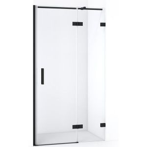 Diamond Douchedeur | 100 cm Mat zwart Helder glas Draaideur