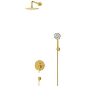 Radius Regendouche Inbouw | Goud 20 cm Regendouche Eéngreeps