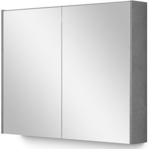 Spiegelkast Met Verlichting Modulo 70x70cm Lichtgrijs Beton