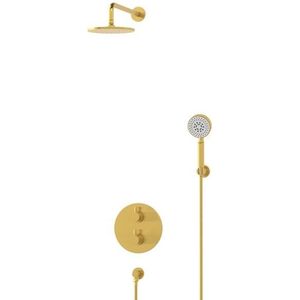 Radius Regendouche Inbouw | Goud 20 cm Regendouche Thermostatisch