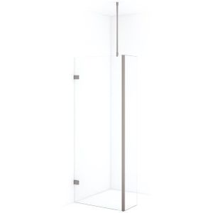 Diamond Inloopdouche | 70 cm Rvs Helder glas Vaste wand met zijwand