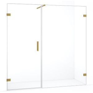 Diamond Douchedeur | 185 cm Goud Helder glas Draaideur