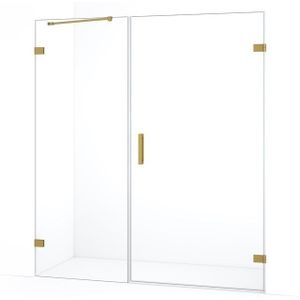 Diamond Douchedeur | 155 cm Goud Helder glas Draaideur