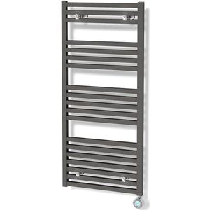 Zeus  Radiator Elektrisch | 50x122 cm Donkergrijs 890 Watt Aluminium