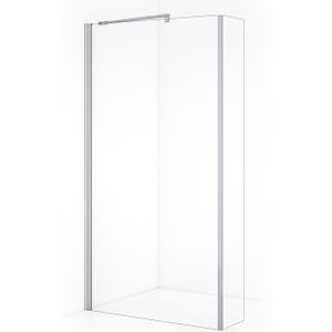 Zircon Comfort Inloopdouche | 100 cm Chroom Helder glas Vaste wand met zijwand