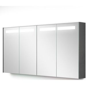 Spiegelkast Met Verlichting Modulo 140x70cm Donkergrijs Beton