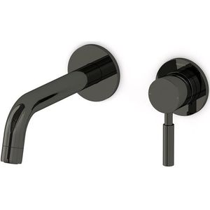 Radius  Wastafelkraan Inbouw | Zwart chroom | Eéngreeps mengkraan