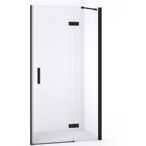 Diamond Douchedeur | 100 cm Mat zwart Helder glas Draaideur