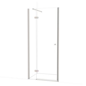 Amber Douchedeur | 90 cm Rvs Helder glas Draaideur