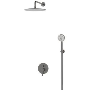 Radius Regendouche Inbouw | Zwart metaal 30 cm Regendouche Eéngreeps