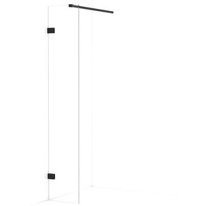 Diamond Inloopdouche | 40 cm Mat zwart Helder glas Vaste wand