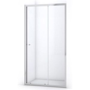 Ruby Essence Douchedeur | 110 cm Chroom Helder glas Schuifdeur