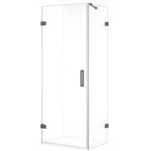 Diamond Douchecabine | 80x60 cm Zwart metaal Helder glas Draaideur Rechthoek