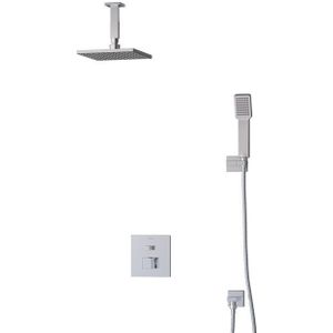 Cubic Regendouche Inbouw | Chroom 20 cm Regendouche Eéngreeps