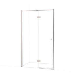 Amber Douchedeur | 120 cm Rvs Helder glas Draaideur