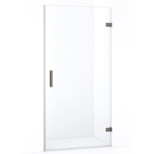 Diamond Douchedeur | 90 cm Zwart metaal Helder glas Draaideur