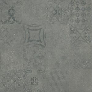 Matera grey decor Vloer-/Wandtegel | 60x60 cm Grijs Decor