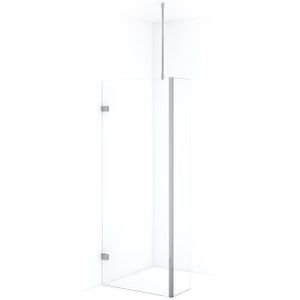 Diamond Inloopdouche | 70 cm Chroom Helder glas Vaste wand met zijwand