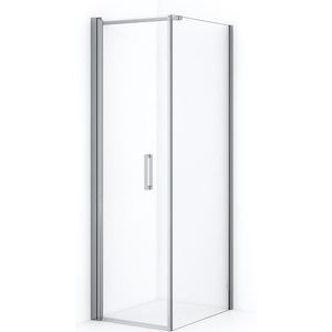 Diamond Douchecabine | 80x60 cm Chroom Helder glas Draaideur Rechthoek