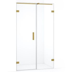 Diamond Douchedeur | 115 cm Goud Helder glas Draaideur