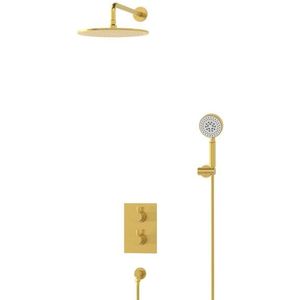 Radius Regendouche Inbouw | Goud 30 cm Regendouche Thermostatisch