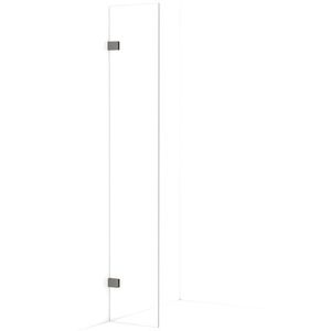 Diamond Inloopdouche | 40 cm Zwart metaal Helder glas Vaste wand