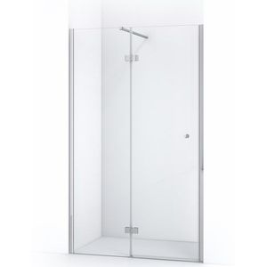 Amber Douchedeur | 110 cm Chroom Helder glas Draaideur