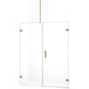 Diamond Douchedeur | 135 cm Goud Helder glas Draaideur