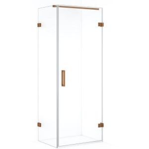Diamond Douchecabine | 80x50 cm Koper Helder glas Draaideur Rechthoek