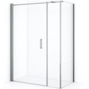 Diamond Douchecabine | 140x80 cm Chroom Helder glas Draaideur Rechthoek