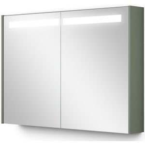Spiegelkast Met Verlichting Modulo 100x70cm Saliegroen