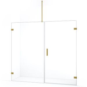 Diamond Douchedeur | 205 cm Goud Helder glas Draaideur