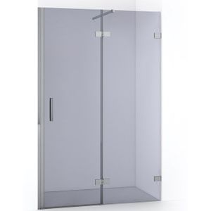 Diamond Douchedeur | 110 cm Chroom Rookglas Draaideur
