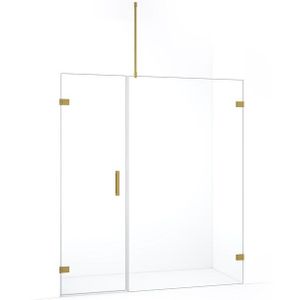 Diamond Douchedeur | 165 cm Goud Helder glas Draaideur