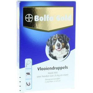 Bolfo Druppels hond >25 kg 400 2x4ml