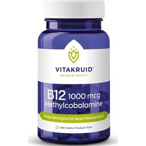 Vitakruid Vitamine b12 1000 mcg methylcobalamine 180 Tabletten