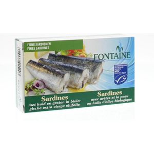 Fontaine Sardines met huid en graat 120g