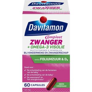 Davitamon compleet zwanger omega-3 visolie 60 capsules