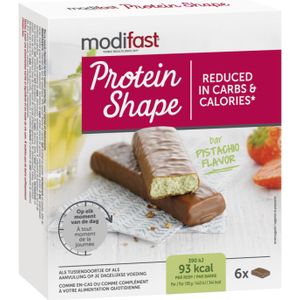 Modifast Protein shape reep chocolade pistache 6 stuks