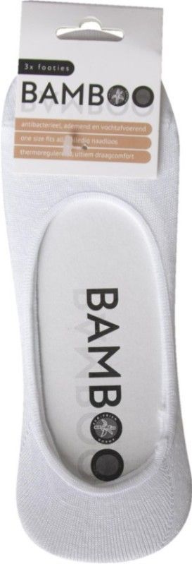 Bamboo - Footies - Wit - 3-pack
