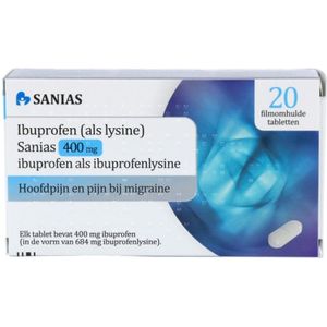 Sanias - Ibuprofen (als Lysine) - 400mg Tabletten - 20TB