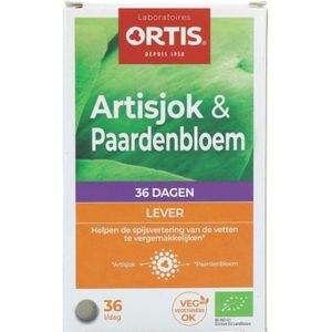 Ortis Artisjok & paardenbloem bio 36 tabletten