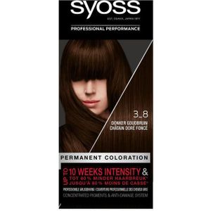 Syoss Cream 3-8 donker goudbruin permanente haarkleuring 1 stuk