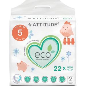 Attitude Eco luiers maat 5 (11-25kg) 22st