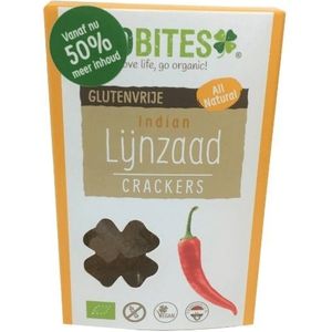 Biobites Lijnzaad crackers indian 90 Gram