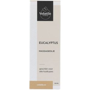 Volatile Massageolie eucalyptus glas met pomp 100ml