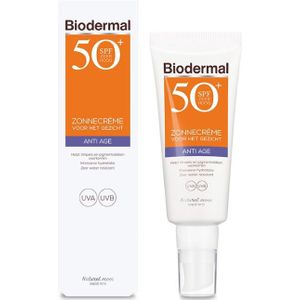 Biodermal Zonnebrand crème gezicht anti age spf50+ 40ml