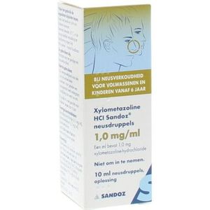 Sandoz Xylometazoline 0.1% druppels 10ml